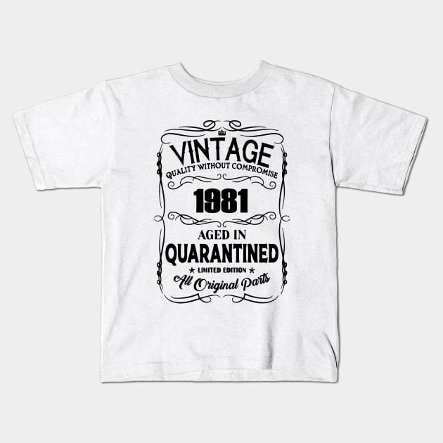 vintage 1981 Kids T-Shirt by graficklisensick666